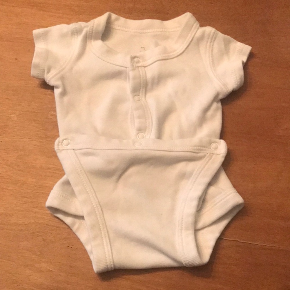 Soft White Infant Short-Sleeve Bodysuit